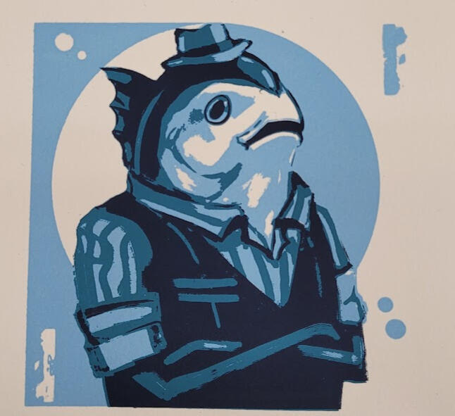 tiny tim, screenprint